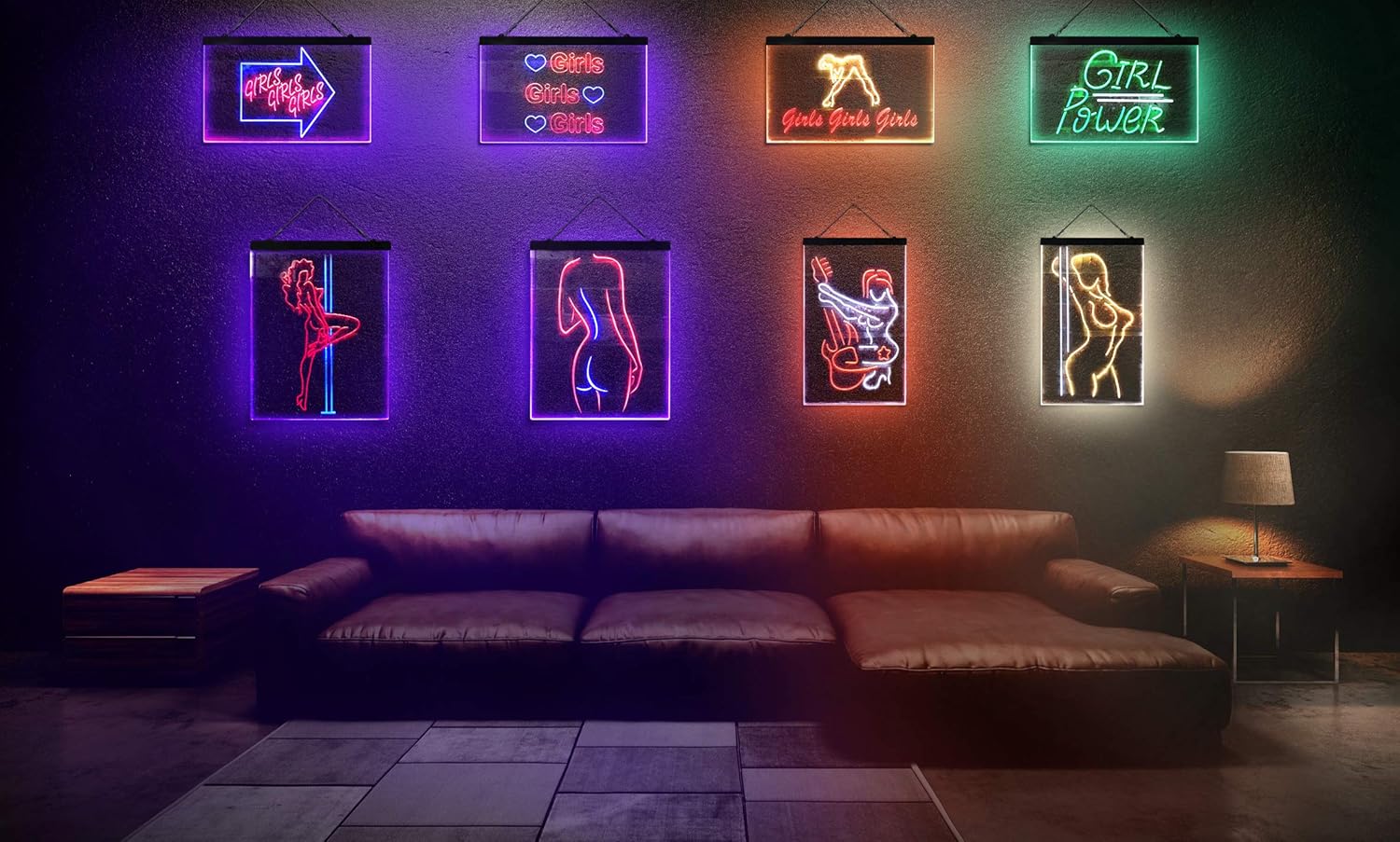 ADVPRO Lady Back Sexy Girls Man Cave Dual Color LED Neon Sign Blue & Red 12" x 16" st6s34-i3131-br