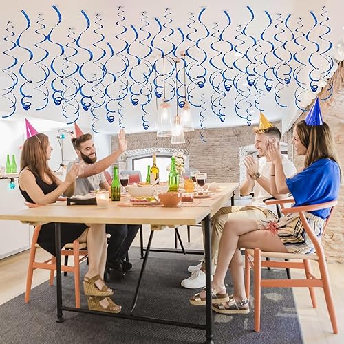 Miniatura 2 de 36 piezas de decoración de remolinos de techo para fiesta, serpentina de plástico colgante, decoraciones de remolinos para bodas, cumpleaños,