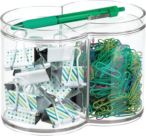 Miniatura 6 de iDesign The Clarity Collection - Organizador de cosméticos redondo de plástico con tapa de bandeja superior para mayor almacenamiento, 6.12 x 3.62 x