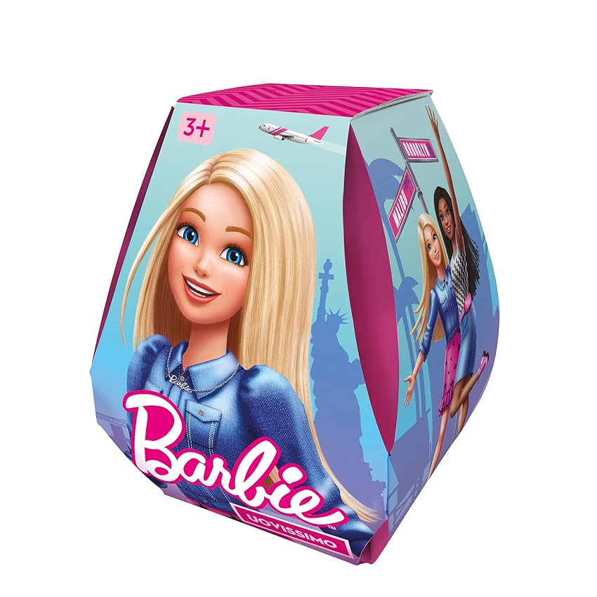 Immagine del prodotto Barbie - Uovissimo, include 1 Barbie Malibu e tanti accessori per essere una pop-star, 1 microfono, 1 bracciale pop-it, stickers glitterati e gadget a sorpresa, giocattolo per bambini, 3+ anni, HPX49