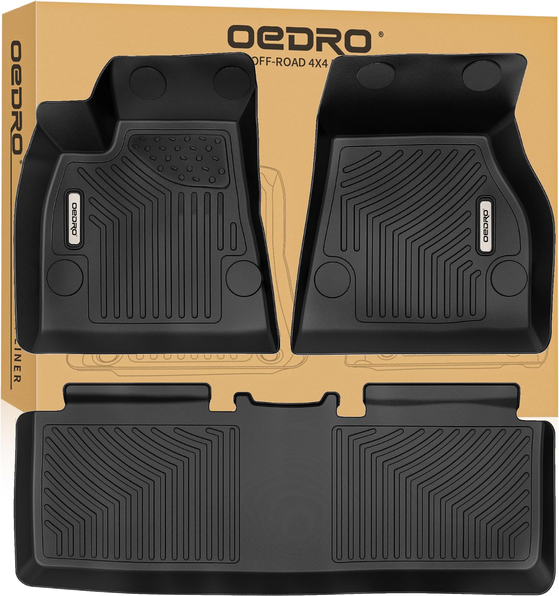 - OEDRO Floor Mats Fit for 2015-2020 Tesla Model S, Unique Black TPE All Weather Protection Car Mats Includes 1st and 2nd Row: Front, Rear, Full Set Liners