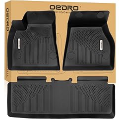 OEDRO Floor Mats Fit for 2015-2020 Tesla Model S Unique Black TPE All Weather Protection Car Mats Includes