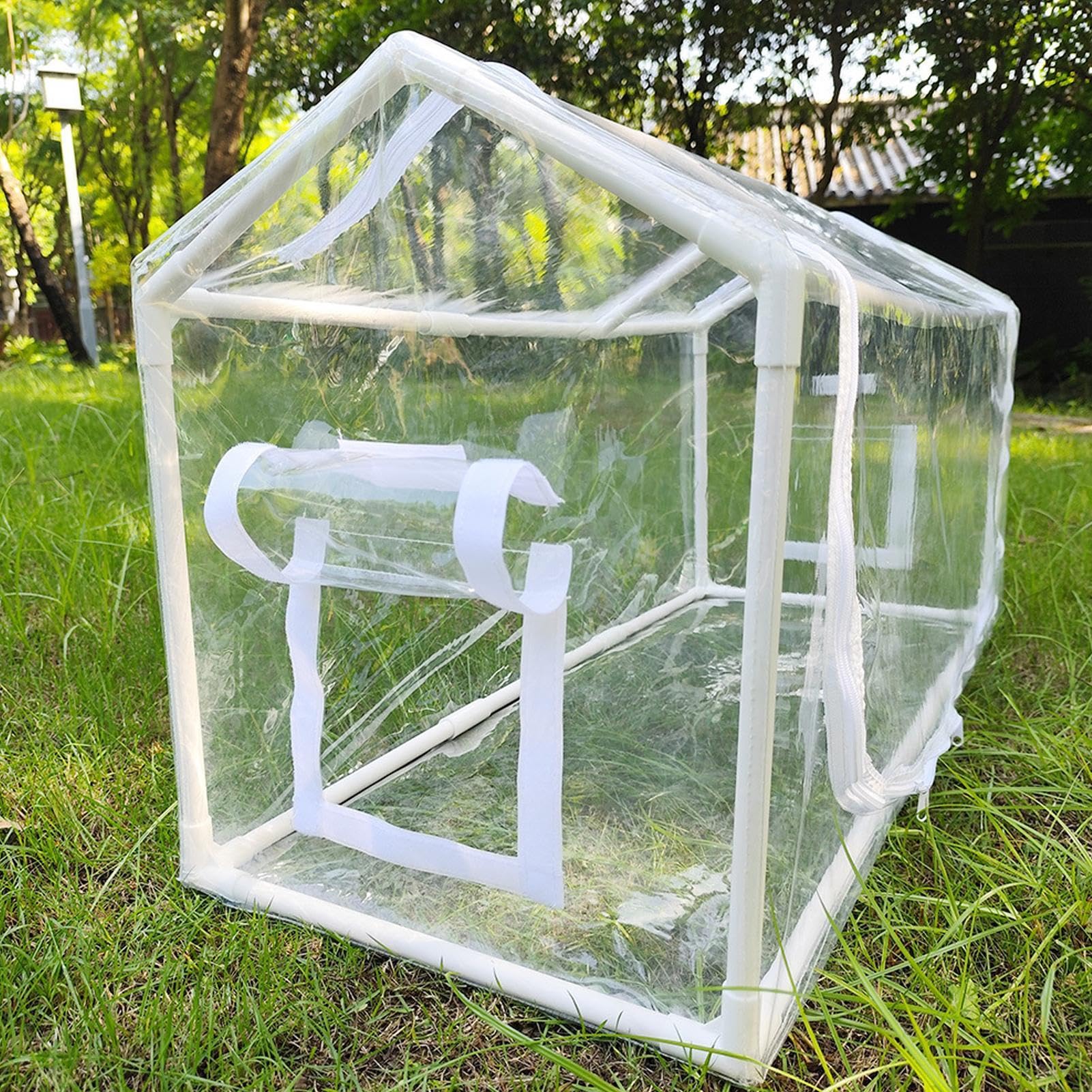 Piccola Serra Capanno Di Protezione Antigelo Trasparente Con Finestra | Tenda Per Fiori Con Cerniera Per La Coltivazione E Il Giardinaggio Invernali In Casa Con Vasi In Terrazzo E Cortile