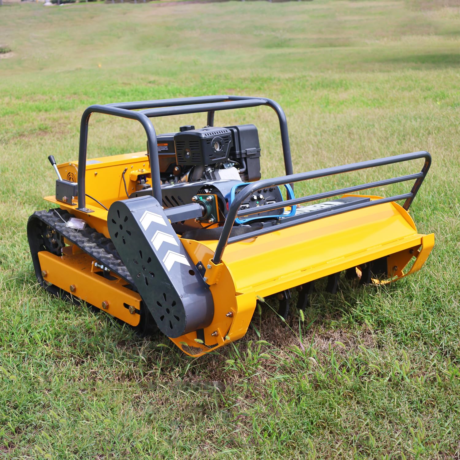 Cortadora de césped de 39,4" a distancia con motor EPA 459cc - Chenille Híbrido Comercial para Pistas de 55° y Terrenos Accididos