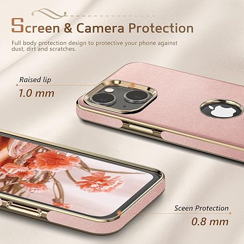 Miniatura 10 de LOHASIC Funda para iPhone 13 Pro Max, funda protectora de cuero delgada a prueba de golpes, antiarañazos, agarre suave, antideslizante, vintage, a