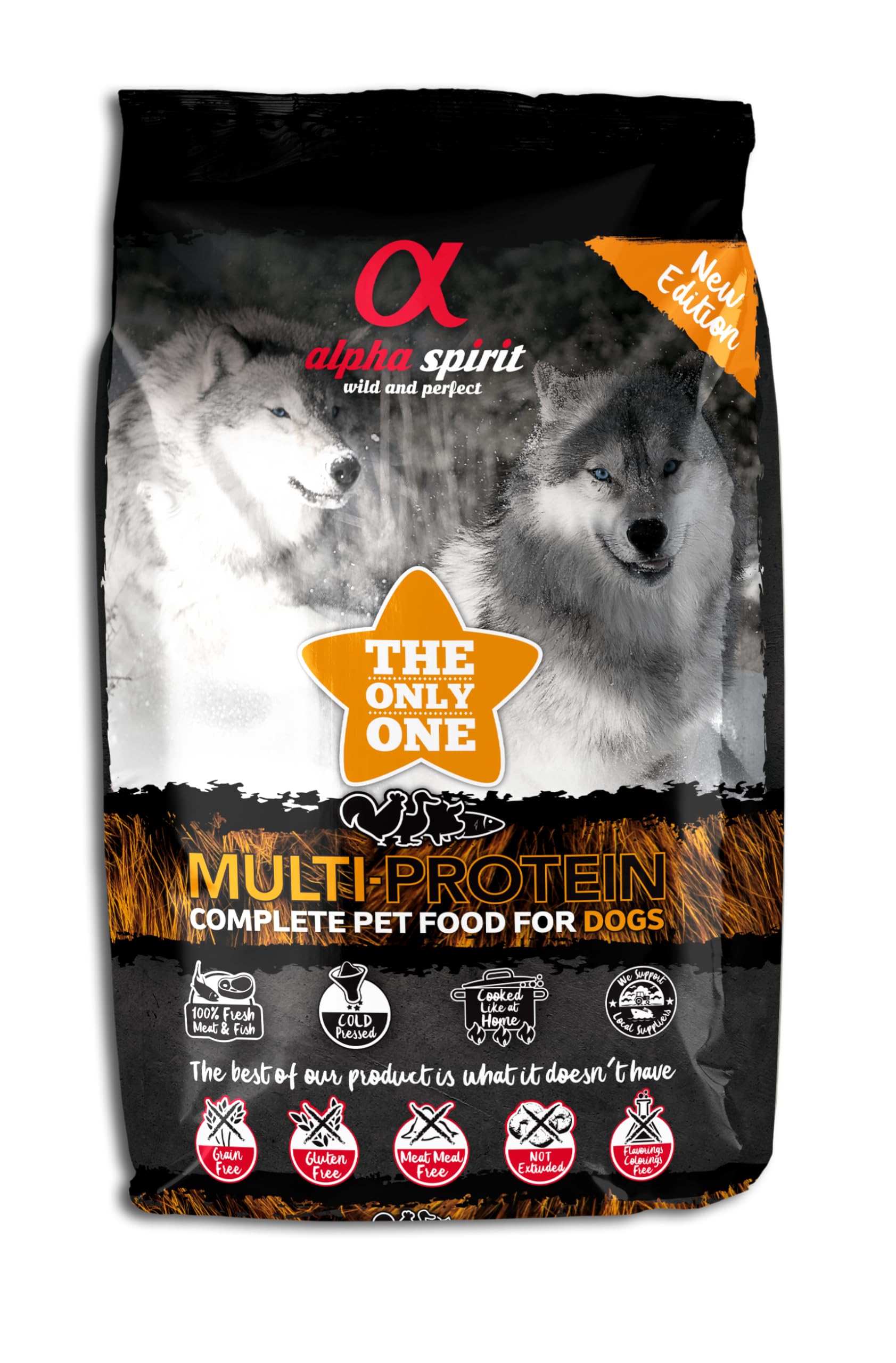 Alpha Spirit Pienso Grain Free Multiprotein The Only One Saco 3 Kg