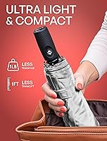 Vista 105 de REPEL Windproof Travel Umbrella - Compact & Withstands Winds up to 85MPH , Strongest Premium Auto Folding Umbrella for Rain and Sun - Durable, Light