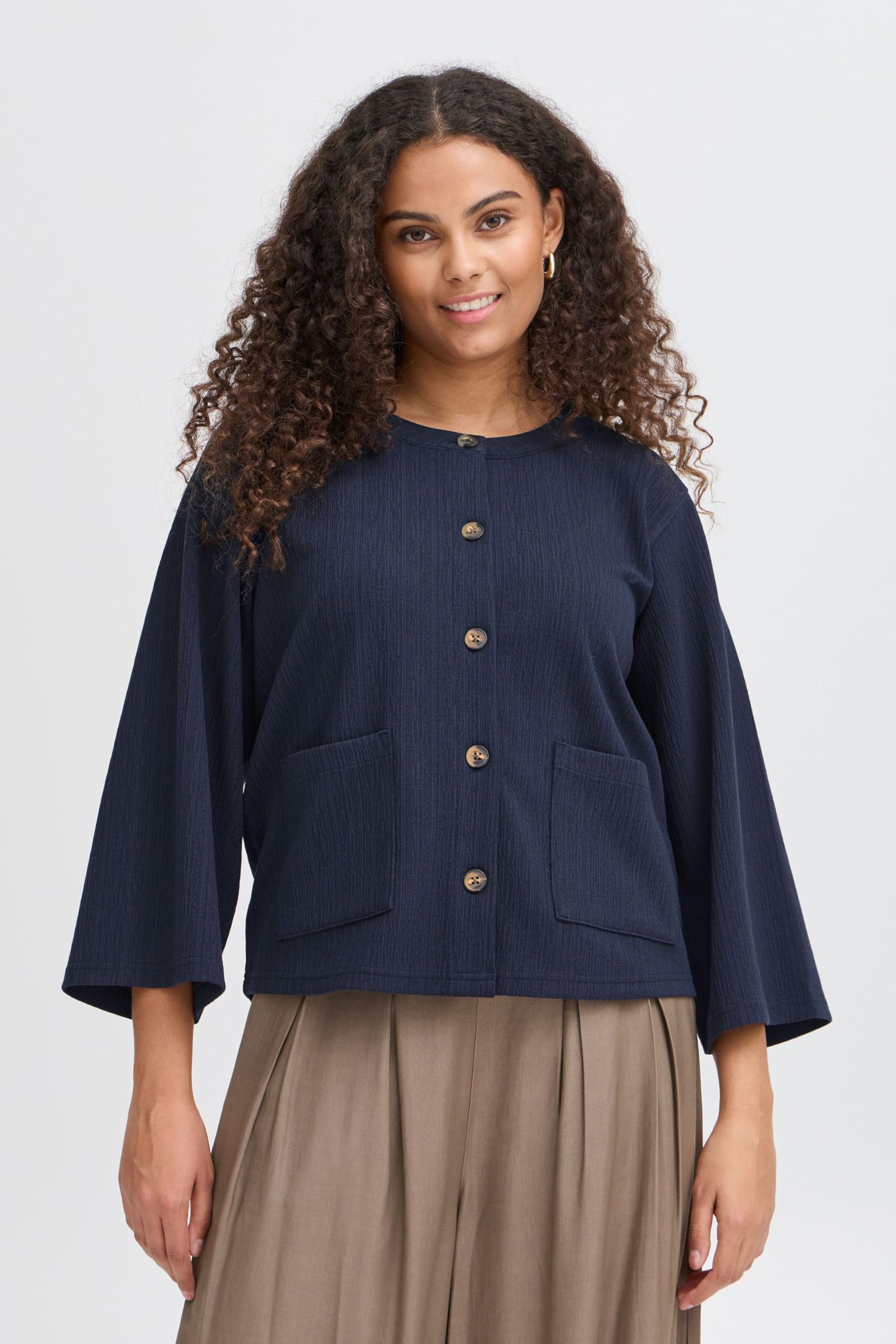 fransa FRCARLA Damen Oversize, Größe:M, Farbe:Navy Blazer (193923)