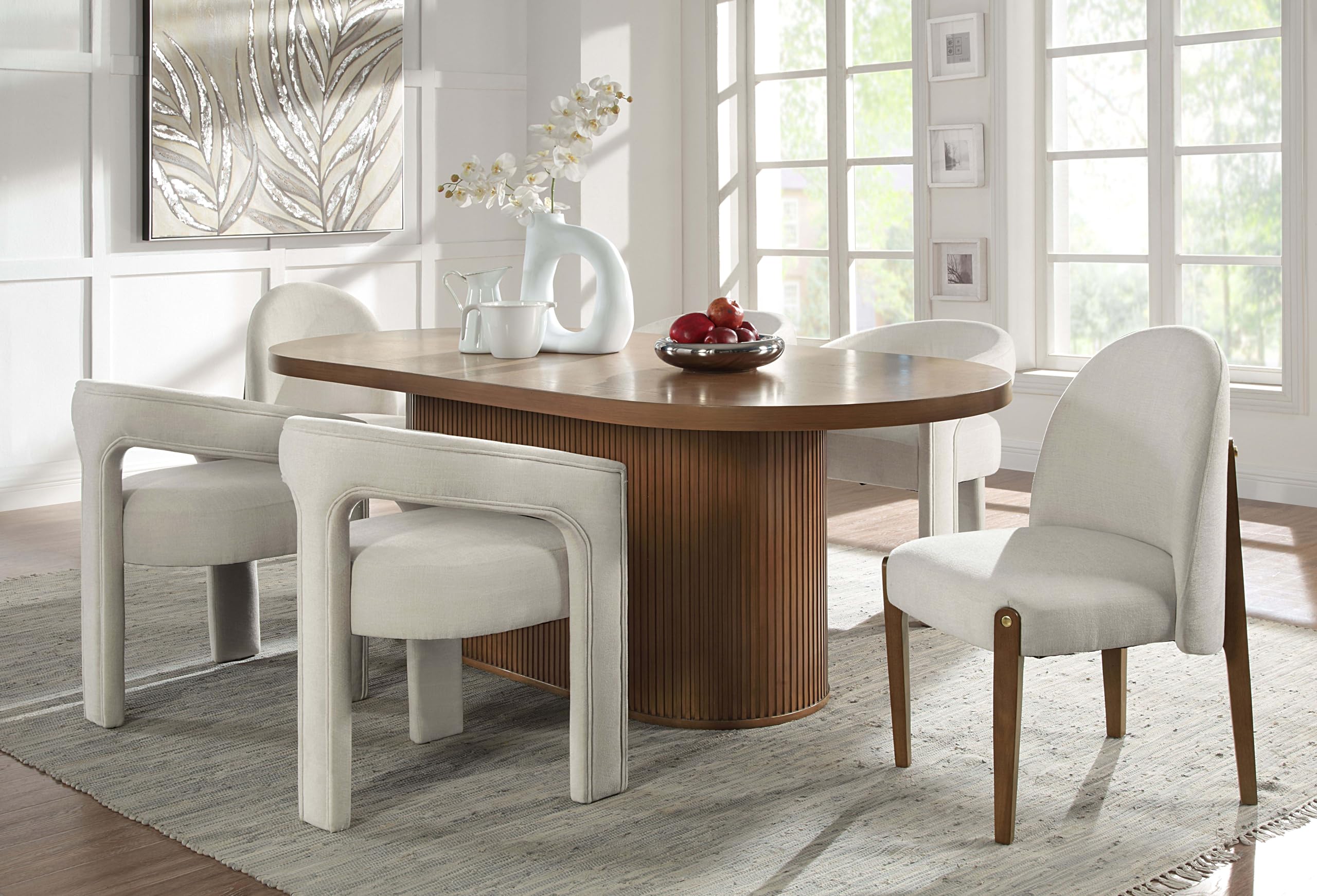 Amazon.com - Acme Gamarya Contemporary Oval Dining Table with 