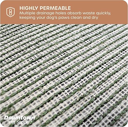 Miniatura 4 de Downtown Pet Supply Pasto de repuesto para orinal para perros, 30 x 40 pulgadas, almohadilla de césped sintético lavable para perros, adecuada como