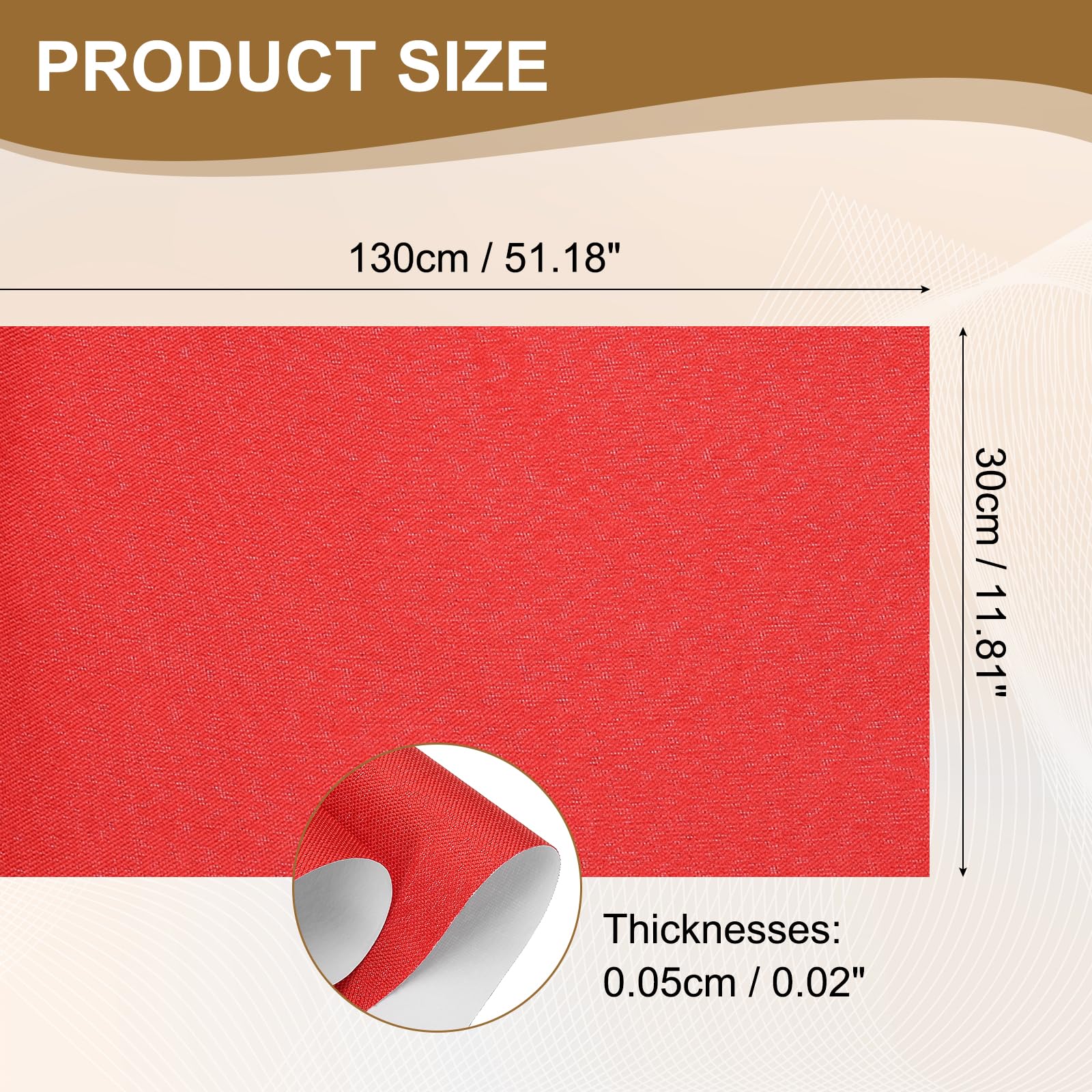 PATIKIL Book Binding Cloth, 51 x 11 Inches Book Cloth for Binding Repairing Fabric Surface Paper Backed Bookbinding Supplies, Red - Image 2