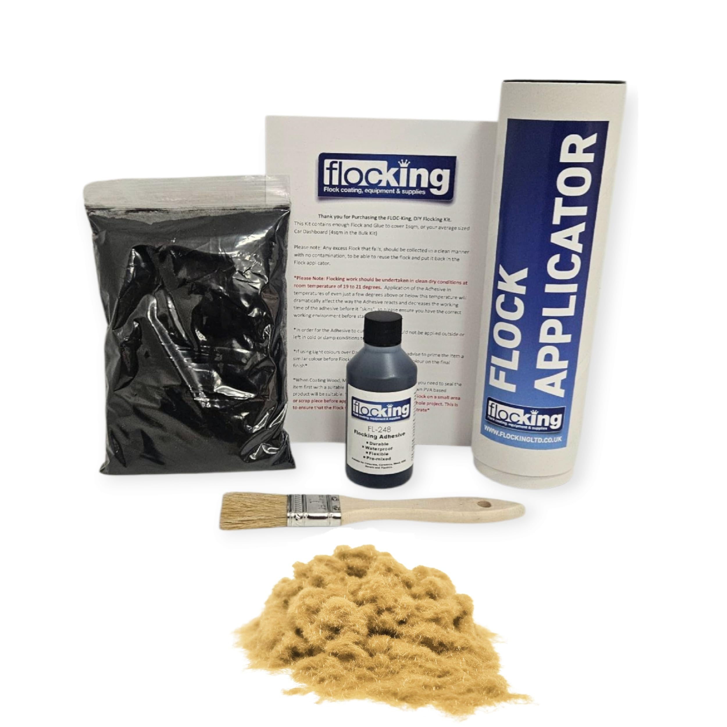 Small Flocking Kit - Flock Powder - Nylon Flock - (Sand Beige)