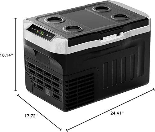 Miniatura 8 de EUHOMY Refrigerador de 12 voltios, enfriador de 22 cuartos (21 L) 12 V, enfriador eléctrico de compresor -4   68 , refrigerador de 12 V 1224 V CC