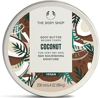 Coconut Body Butter (1x 200ml), Body Moisturiser with Shea Butter, Body Cream for Very Dry Skin, 96H Nourishing Moisture, Body Care for All Skin Types, Vegan Formula