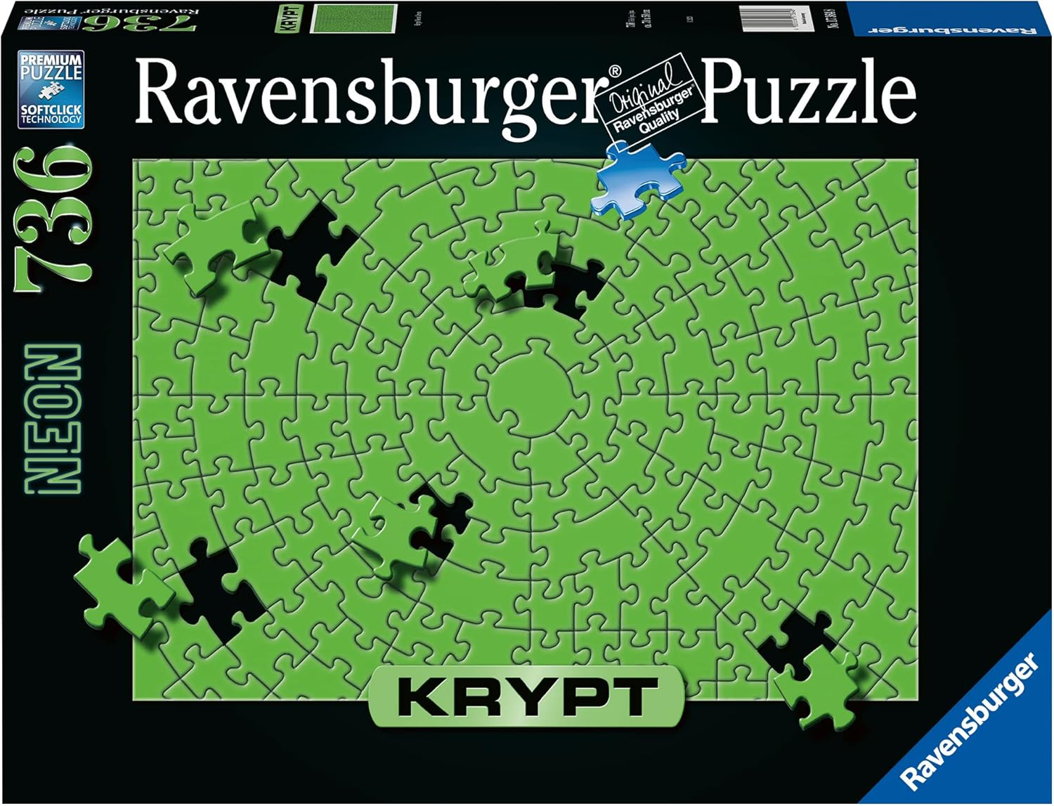 Ravensburger Krypt Puzzle 17364 Krypt Neon Green 736 Teile Puzzle