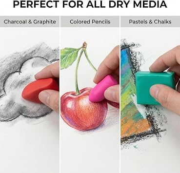 Scented Kneaded Erasers, 40 Pack Kneadable Erasers with Plastic Cases, 8 Colors 8 Scents, Moldable Eraser Putty for Drawing Sketching Drafting Writing (Drink-Themed)