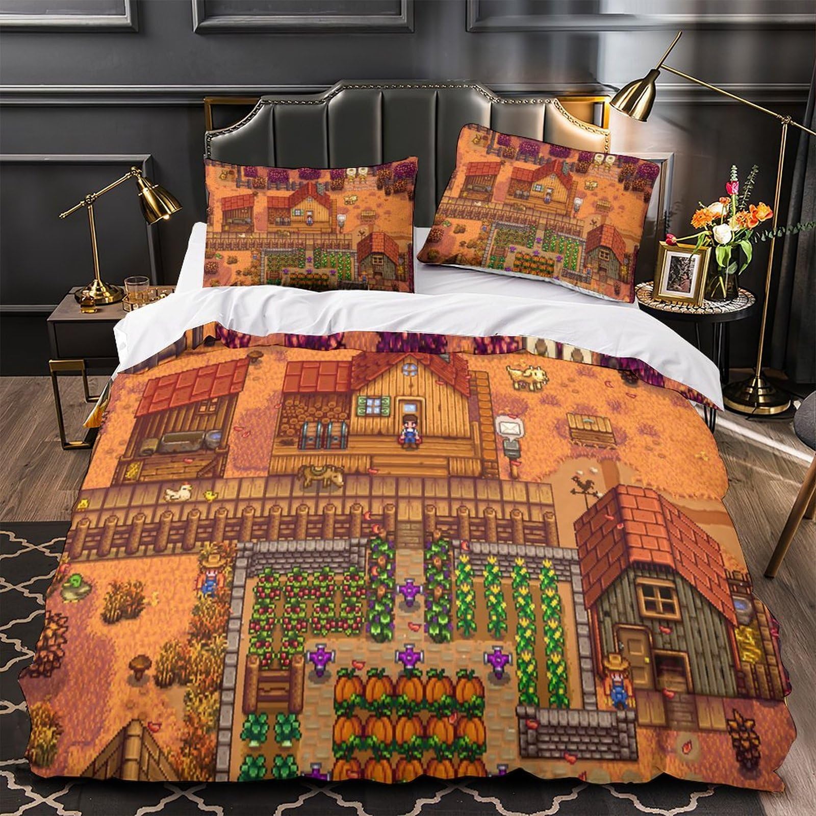 Housse de couette 140x200cm douce et respirante pour éliminer la corvée de repassage lit single