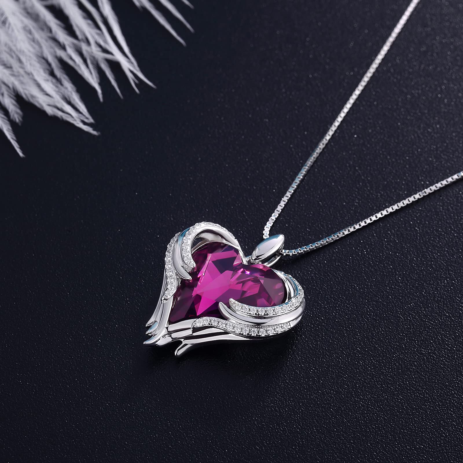jiamiaoi Kette Herz Silber Herz Anhänger Damen Halskette Herz Kette mit Herz Silberkette Damen mit Anhänger Halskette mit Anhänger Herz Kette Weissgold für Mutter Kette Silber mit Stein