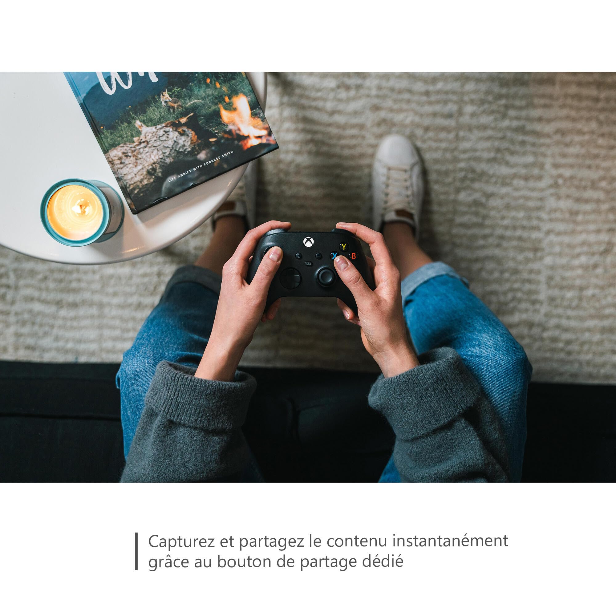 Xbox Manette sans Fil - Carbon Black Pour Xbox Series X, Series S, One, Windows 10 & 11, Android et iOS