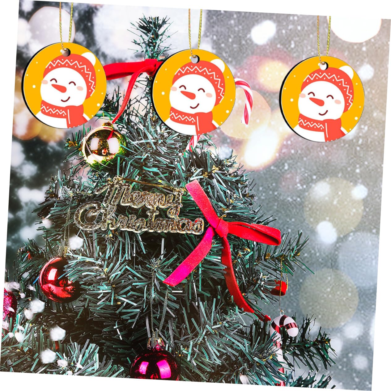 PRETYZOOM 80 STK Weihnachts-Sublimations-Charme Sublimations-DIY-Disc Weihnachtsbaum anhänger weihnachtsbasteln Weihnachts basteln Leere weihnachtsanhänger personalisierte Anhänger MDF