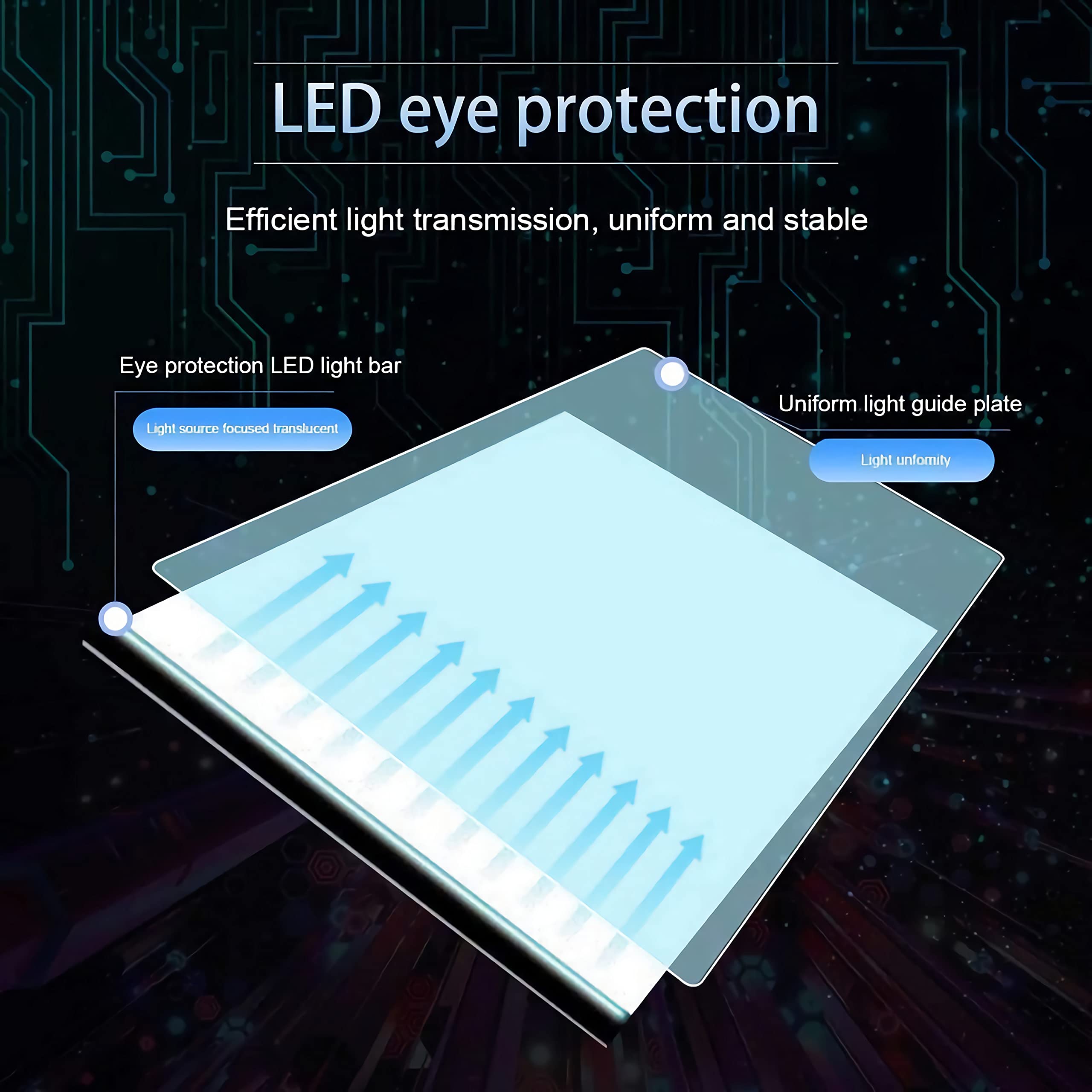 A1 /A2 /A3/A4 Tablette Lumineuse Ultra-Mince Portable Planche À Dessin LED Copie Board Stepless Dimming Avec Câble USB Pour Artistes Dessin Esquisse Tatouage Animation Pochoir,Noir,A1 60CM×90CM