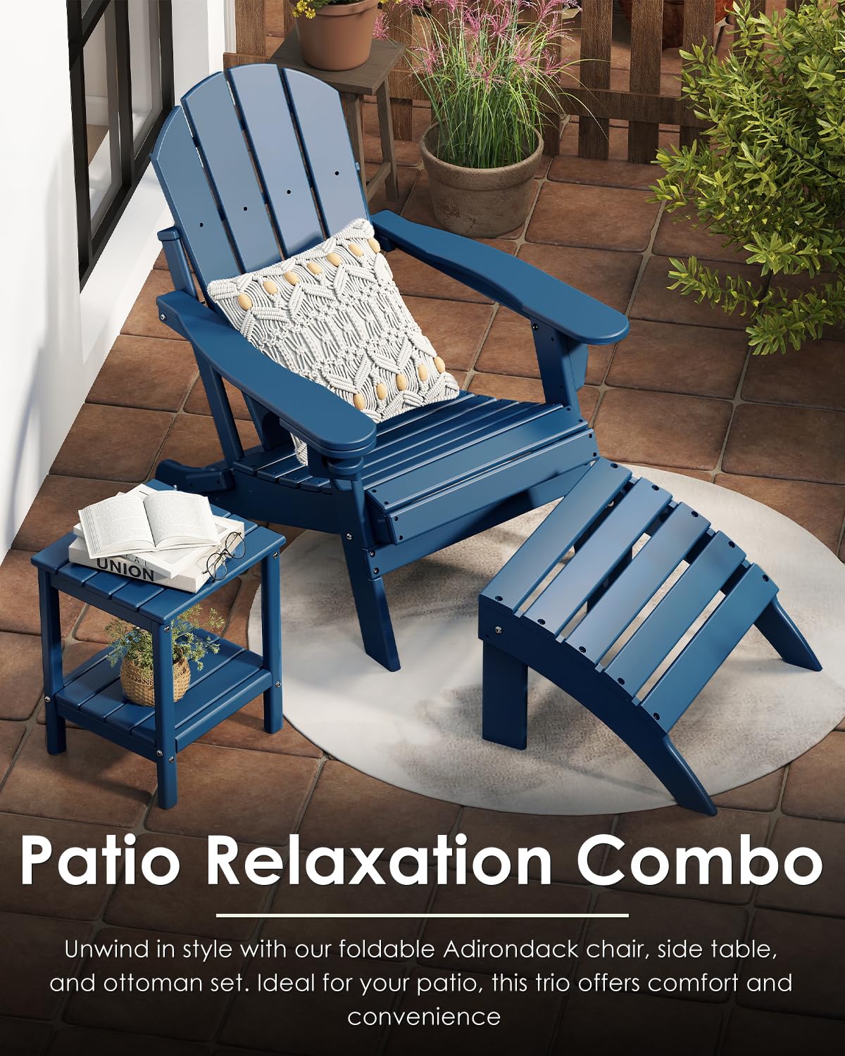 Amazon.com: GreenVines: Folding Adirondack Chair