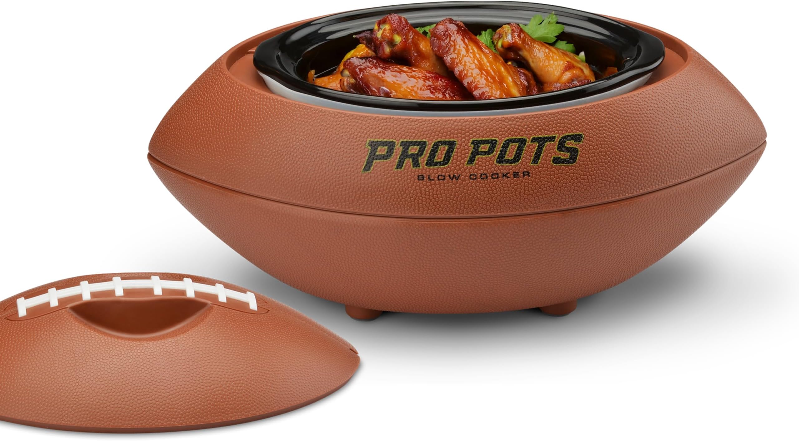 1.5-Quart Football Slow Cooker - Food Warmer for Soup, Dips & More - Unique Kitchen Appliance for Cooking with Multiple Temperatures