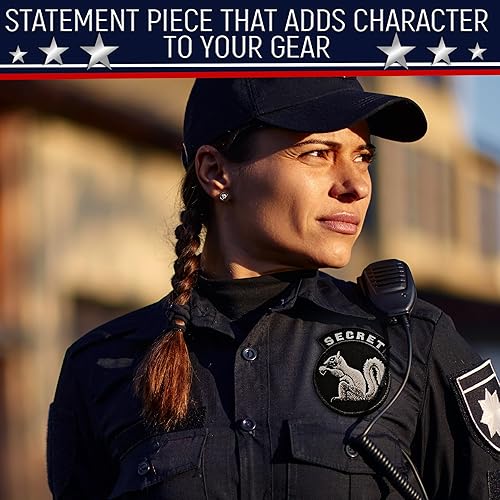 Miniatura 6 de Parches militares de velcro secreto de ardilla, parches de moral, parche de velcro para planchar, parche de policía, parches de mochila militar para