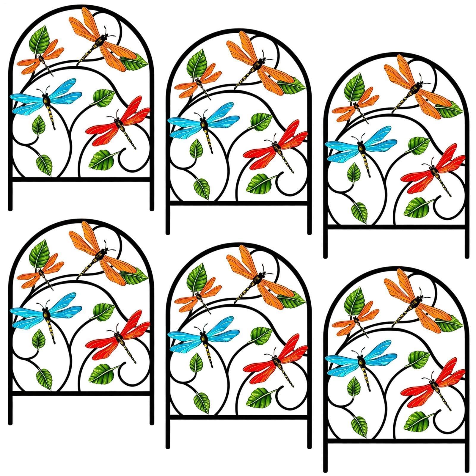 Recinzione da giardino Decorativa Recinzione Animale In Metallo Ad Per | 6 Pezzi Recinzione Bordatura Per Cortile E Aiuola Per giardino cortile
