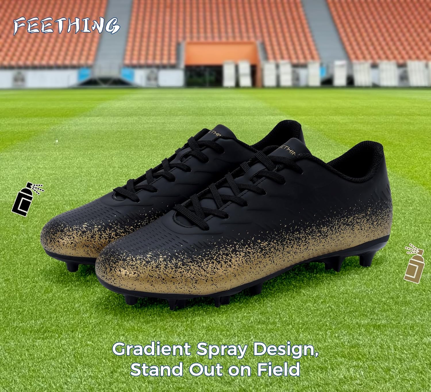 Unsix Adult Soccer Cleats for Men Women Lightweight Breathable Football Shoes with FG Studs Enhanced Traction for Firm Ground - Image 9