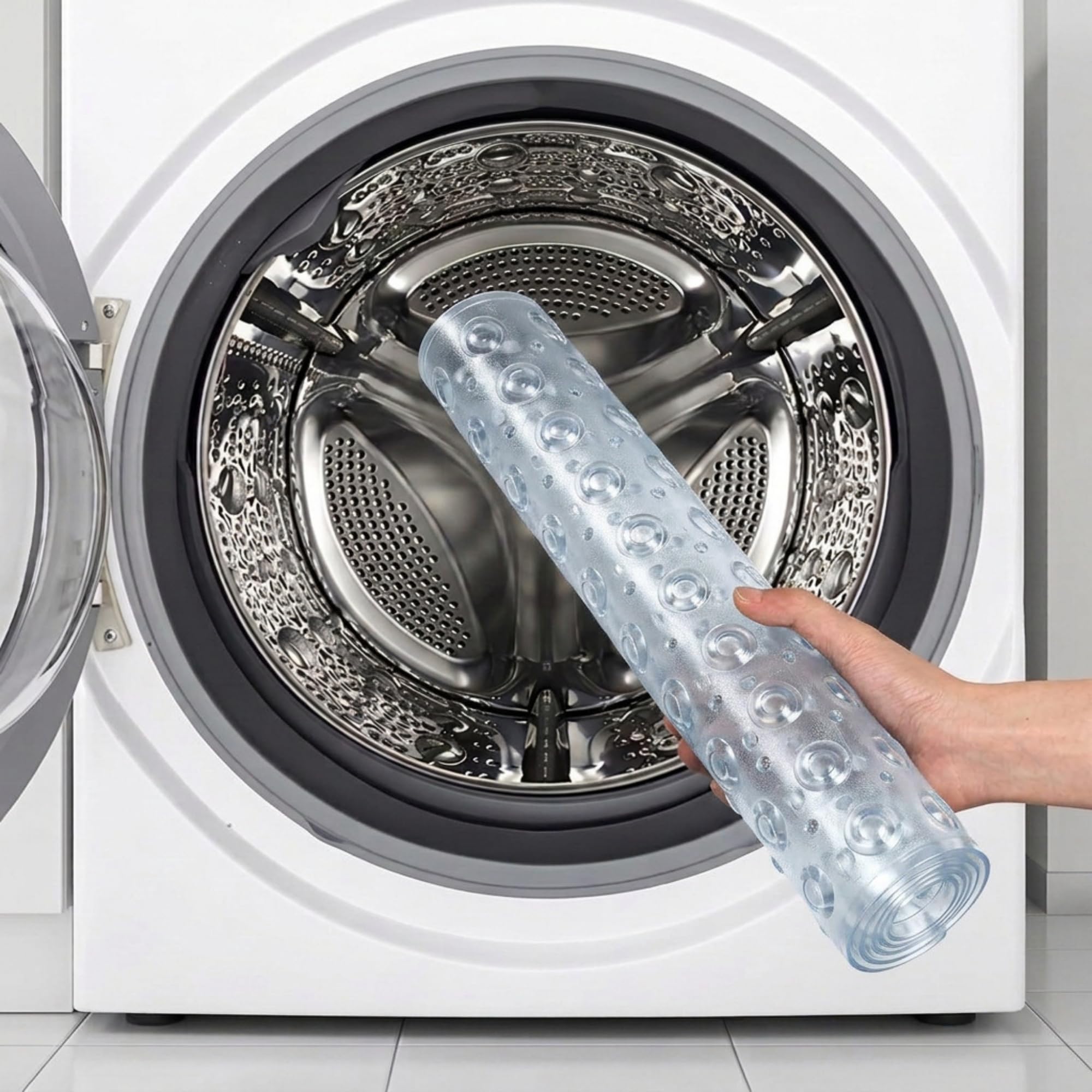 edihome, Alfombra Bañera Antideslizante, 100x40 cm, Alfombrilla Ducha, Burbujas con Ventosa sin BPA, Antibacterial, Resistente al Moho, Lavable a Máquina (Transparente, 100 x 40 cm) — view 4