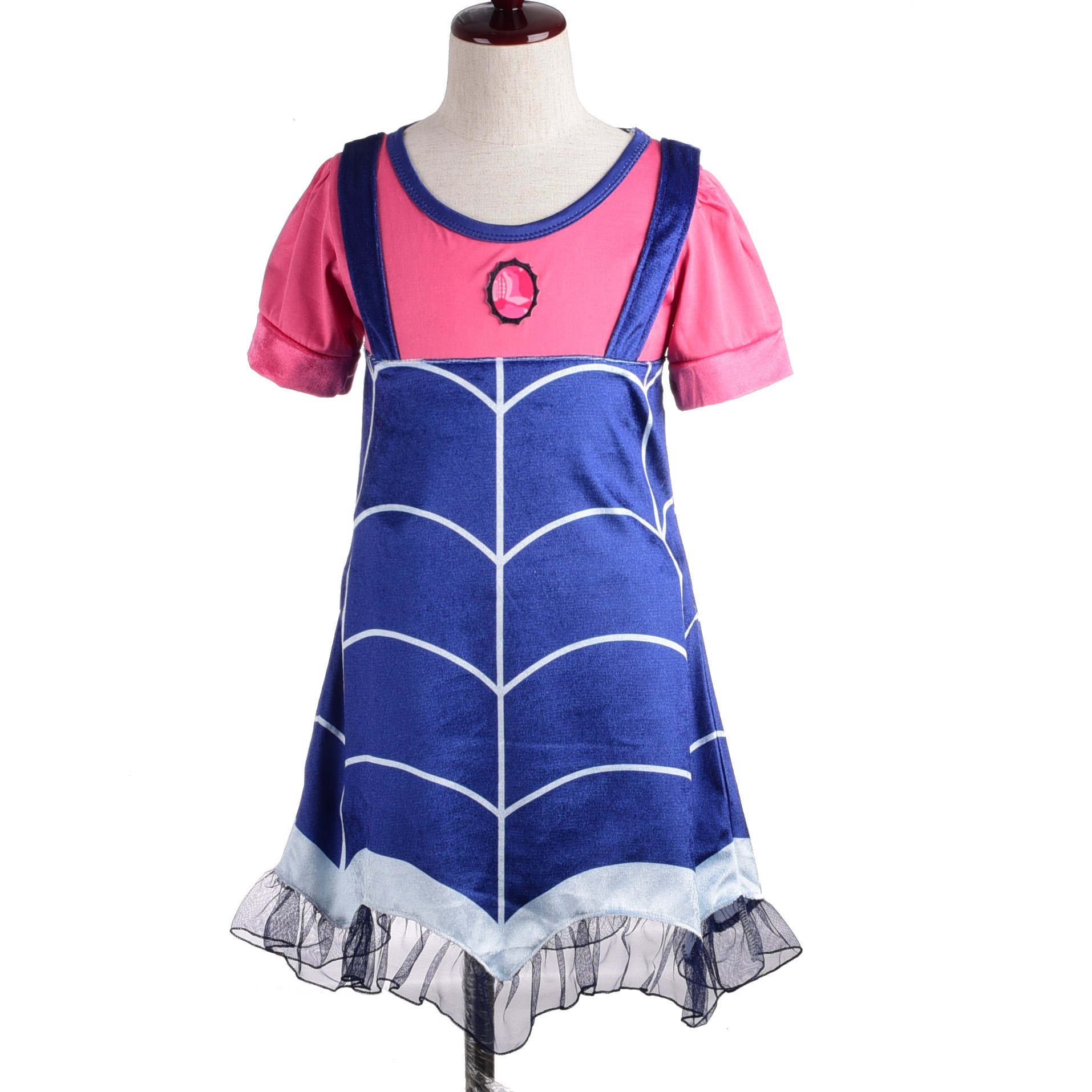 Lito Angels Halloween Costume Fancy Party Dress Up with Bat Wings and Hair Hoop Headwear for Kids Girls Age 3-4 Years, B - Image 4
