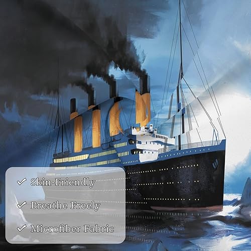 Miniatura 6 de 1 paquete de fundas de almohada Titanic súper suaves, fundas de almohada rectangulares decorativas con cierre de sobre, resistentes a las arrugas, a