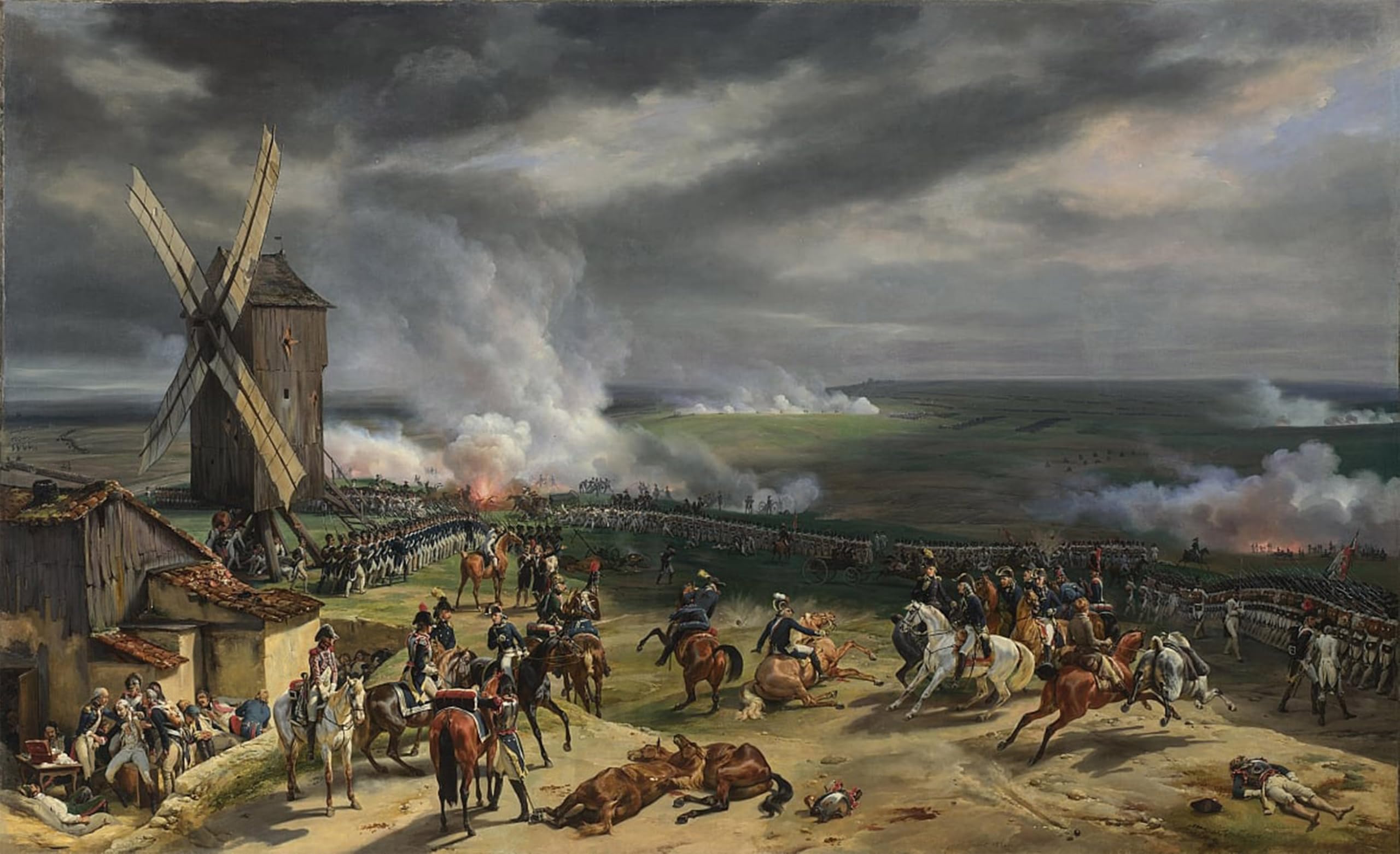 ARTXLXXBN Famous Prints Artwork Pictures Poster Painting Art Battle of Valmy by Horace Vernet Artwork Landscape Pictures for Home Decor 60x90cm