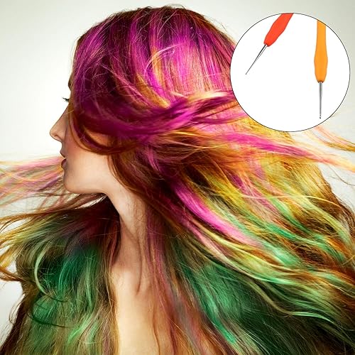 Miniatura 6 de 4 agujas para el cabello, ganchos de ganchillo, agujas de metal de precisión, agujas de tejer de ganchillo con asas suaves, 0.039in, 0.049in,