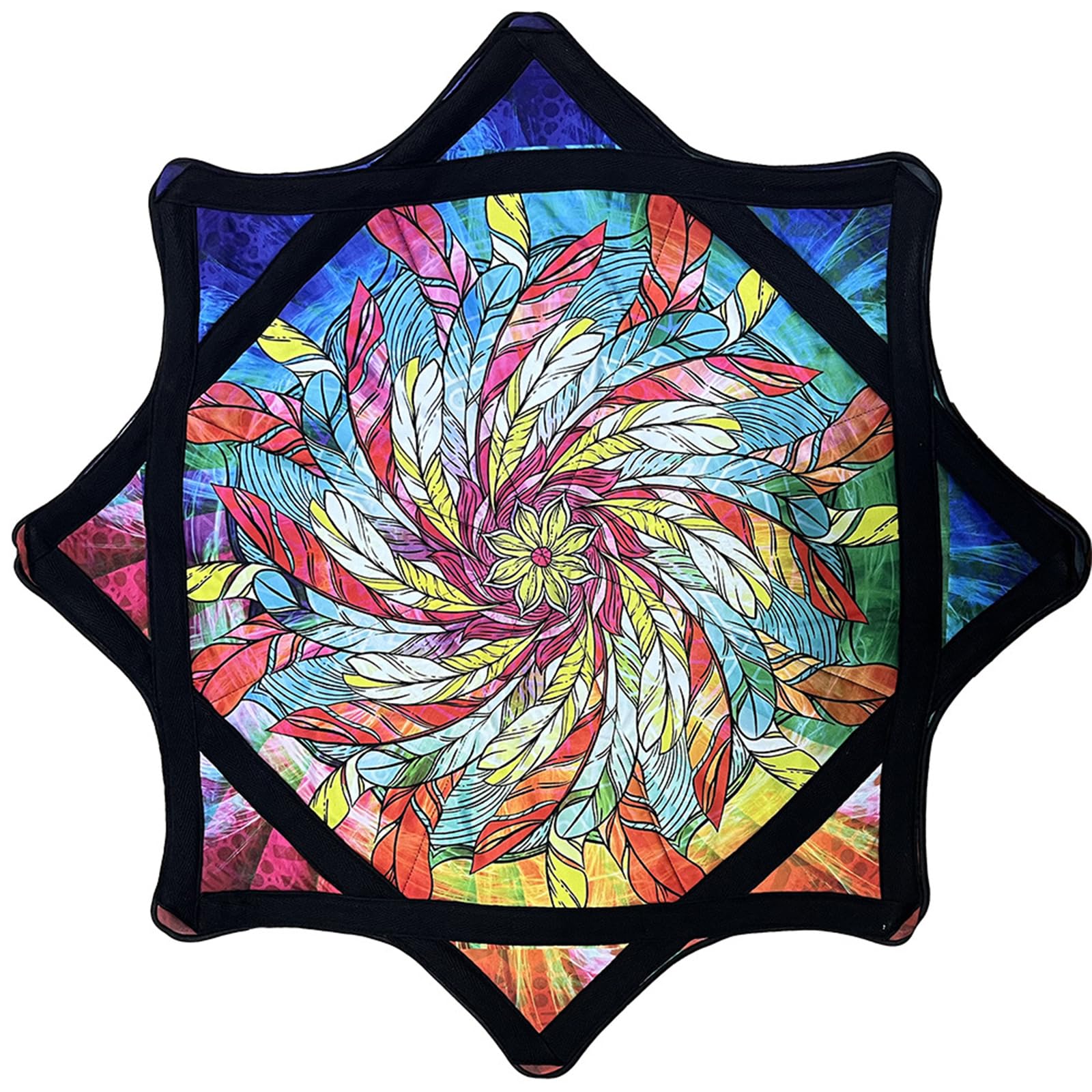 Beginner Spinning Cloth, 24 in Flow Star Spinning Cloth with Vibrant Patterns, Sided Print Fingertip Rotating Juggling Toy for Party D