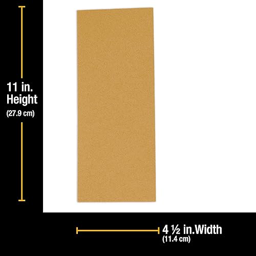 Miniatura 2 de Dura-Gold Hojas de papel de lija dorado de 12 hoja, grano 120 (caja de 16)  Carpintería para muebles de madera  Hojas de soporte de gancho y bucle