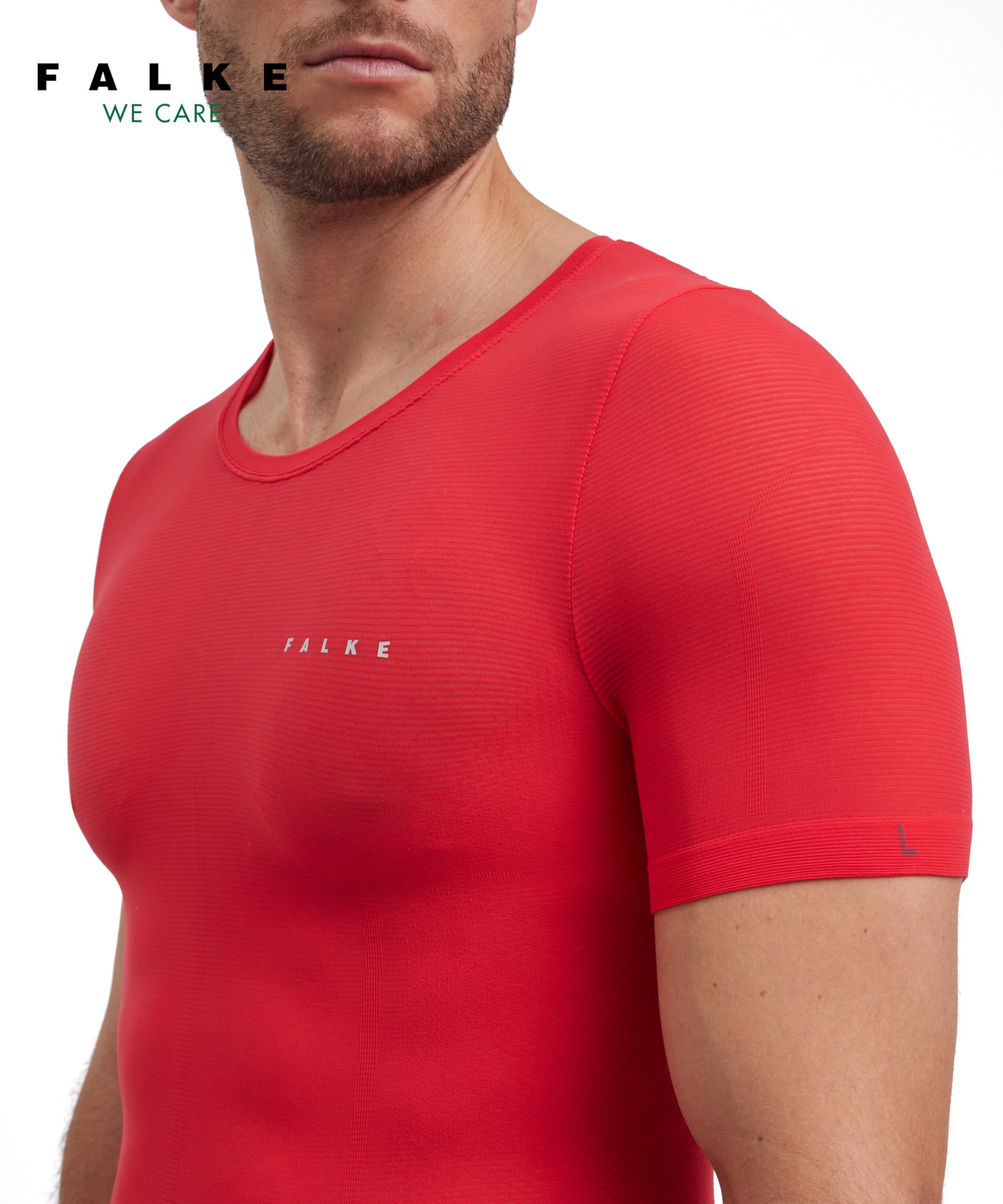 FALKE hombre Ultralight Cool camiseta técnica deportiva manga corta ropa con efecto refrescante adecuado para climas cálidos secado rápido transpirable sostenible hilo funcional 1 pieza | refrigeración para temperaturas cálidas