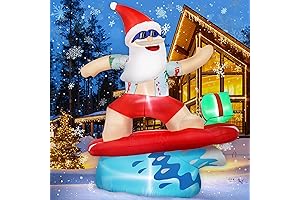 6ft Giant Inflatable Hawaiian Santa Claus Outdoor Christmas Decorations