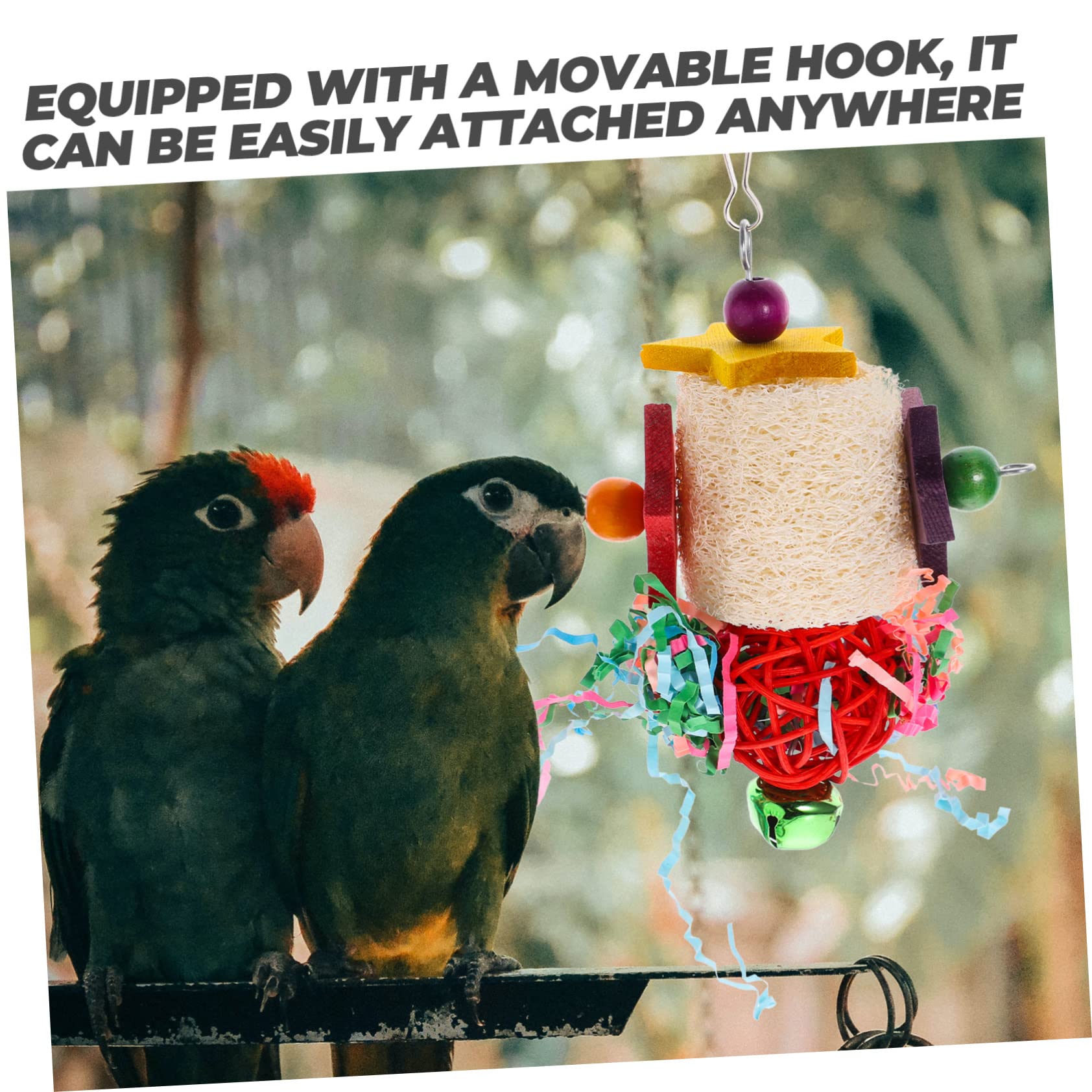POPETPOP 6pièces Jouet à Mâcher pour Oiseaux Jouet Multifonction pour Perroquets Et Calopsittes Design Et pour Divertissement Oiseaux