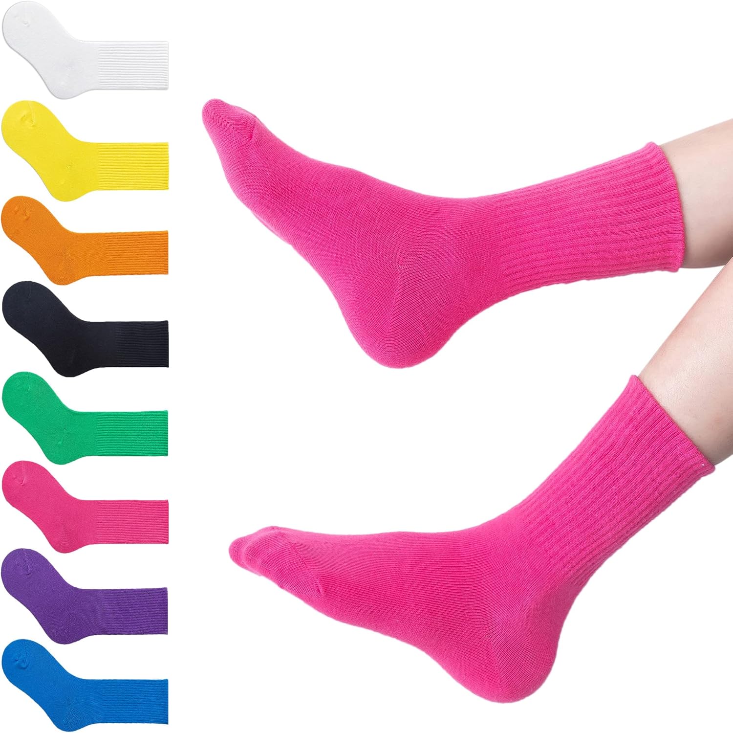 MINI PANDA crew socks for girls 8 pairs of cute socks for girls - Image 5