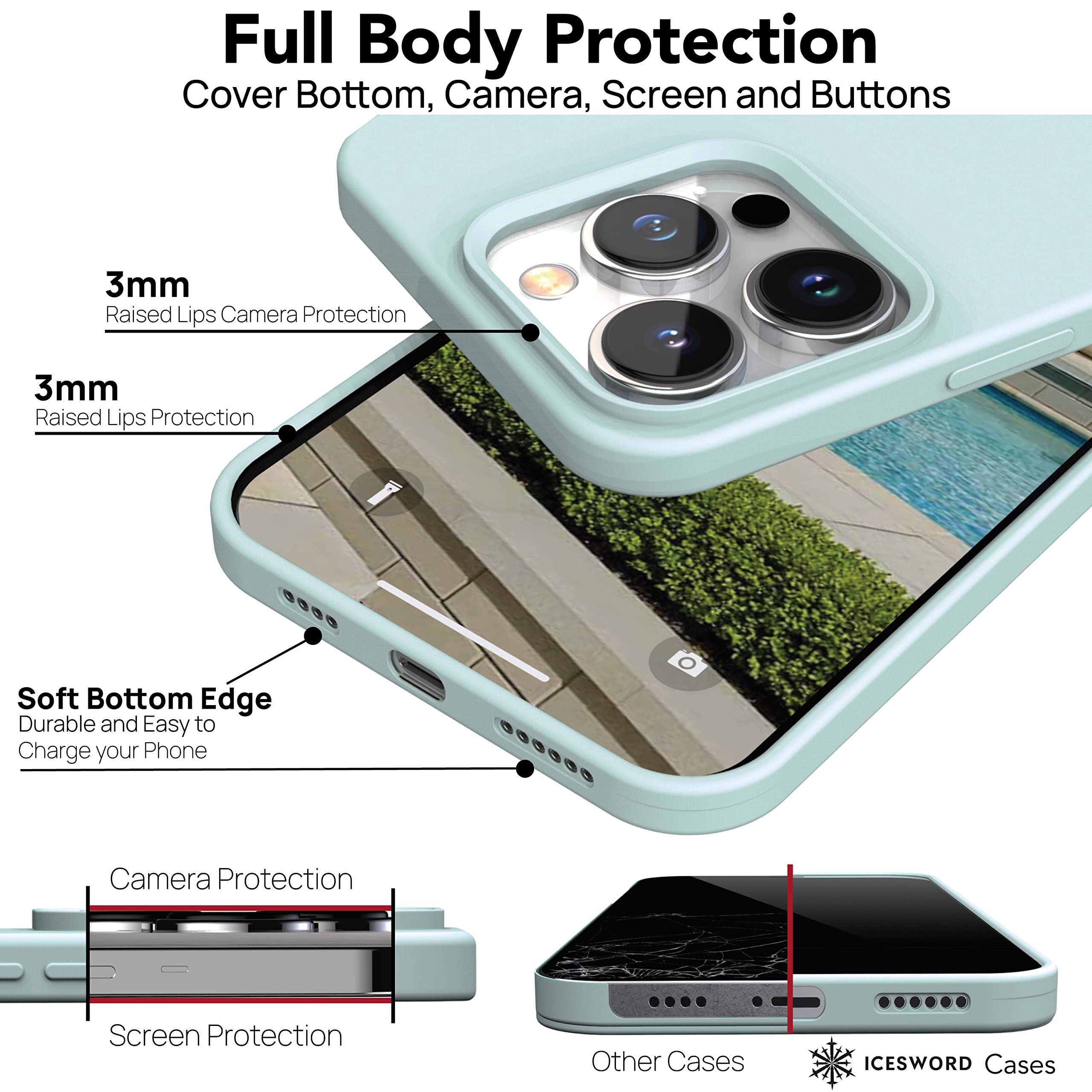 Amazon.com: IceSword Compatible with iPhone 13 Pro Max Case Mint