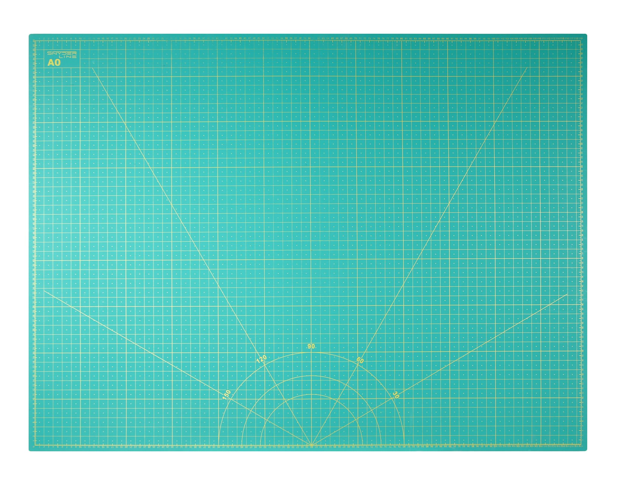 Schneidematte A0 91x122 cm Grün – Selbstheilende Cutting Mat A0, 5-lagig & schnittfest, beidseitig bedruckt, extra große Bastelunterlage & Schneideunterlage für Nähen, Patchwork, Modellbau