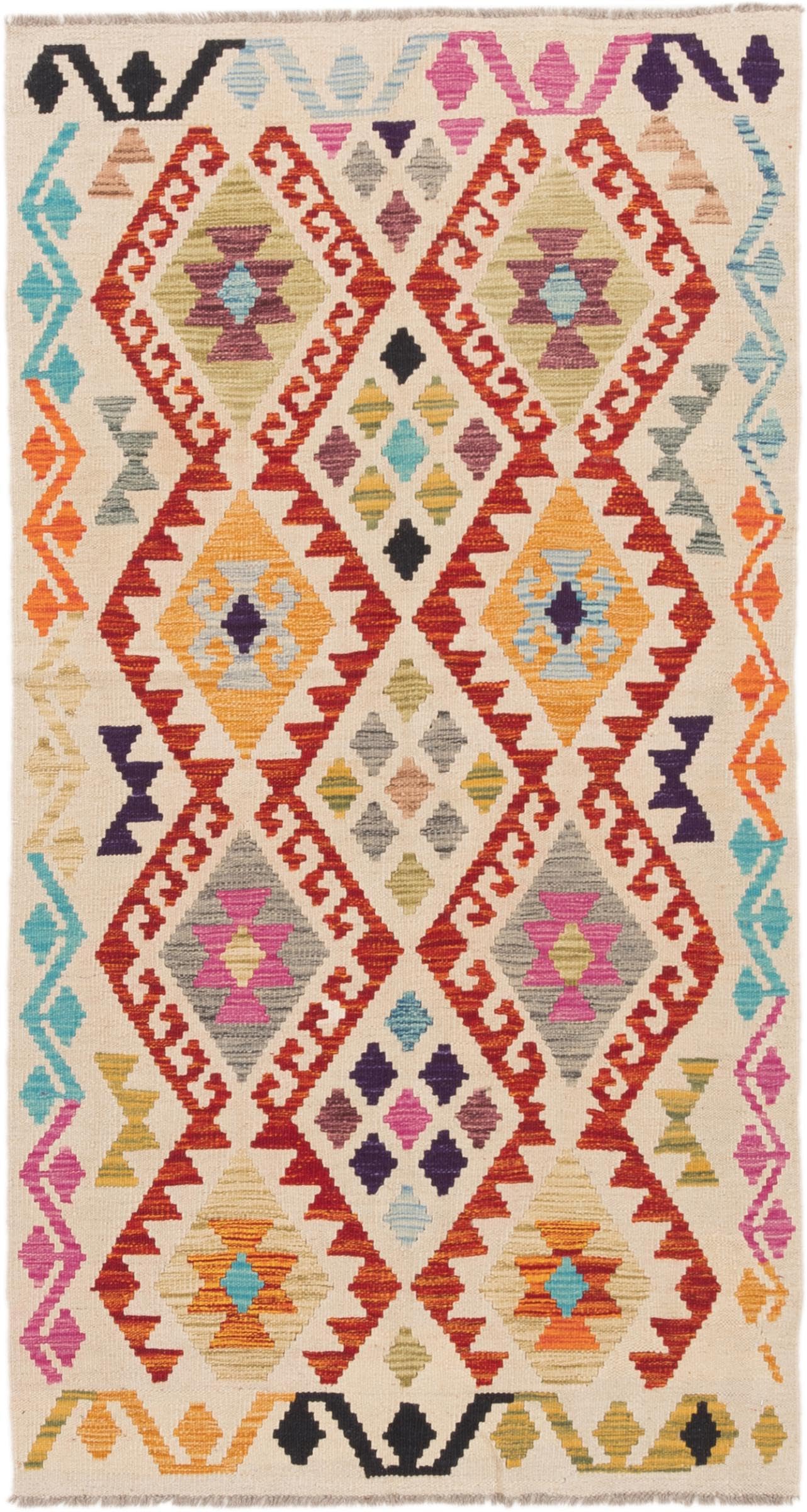 Tapis d'Orient Kilim afghan tissé main en laine pour une maison chaleureuse