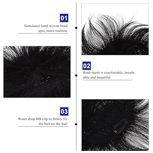 Miniatura 4 de Extensiones de cabello humano real de repuesto para hombre, estilo tupé, cómodas y elegantes para uso diario, fiestas y cosplay