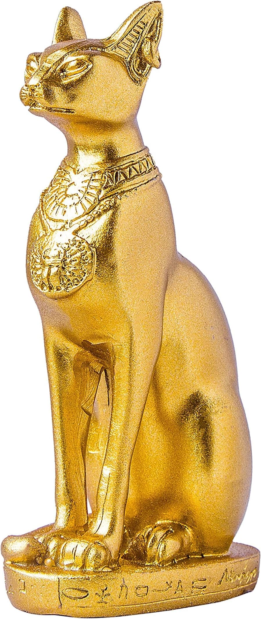 EASCHEER Egyptian Cat Goddess Bastet Statue Egyptian Décor 1PCS(4.2 inches Gold)