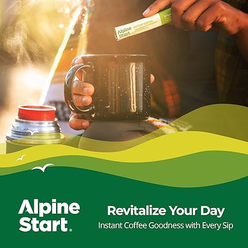 Miniatura 3 de Alpine Start Café instantáneo premium, mezcla original de tostado medio, café arábica, sin lácteos, soja ni gluten, 24 unidades (paquete de 3 cajas)