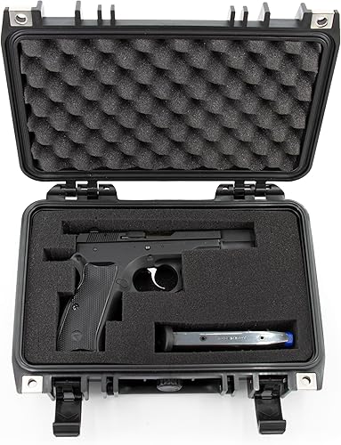 Miniatura 9 de CASEMATIX Estuche Duro para Armas de Fuego para Pistolas – Estuche para Pistolas Aprobado por la TSA, Impermeable y a Prueba de Golpes para Pistolas