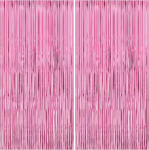 Miniatura 13 de Paquete de 4 serpentinas gruesas de arco iris, 3.2 x 8.2 pies, cortinas de fondo de oropel con decroraciones de cumpleaños arcoíris, telón de fondo