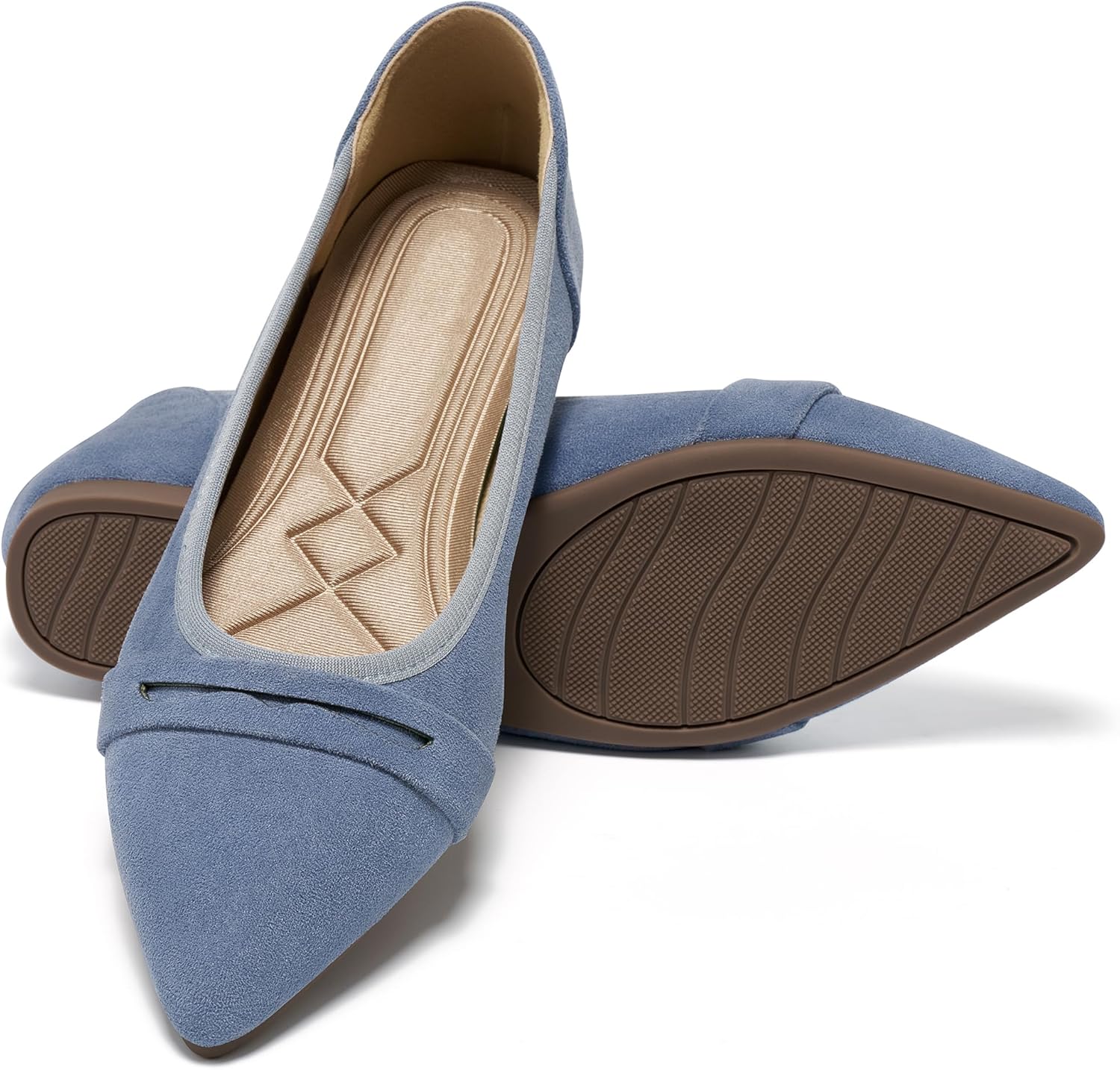 Alicegana Dressy Flats for Women: Pointed Toe Business Casual Shoes Women - Comfortable Slip On for Ballet Flats Work Office 2026
